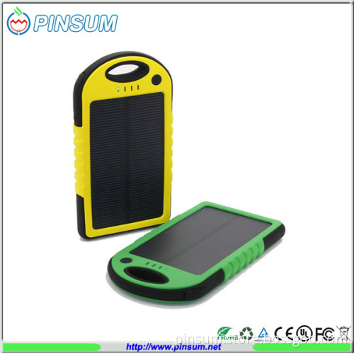 Dual USB Solar Power Bank Charger for Mobile Camera